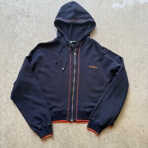 Women's Vintage Rockies Jeanswear Blue Orange Zip Up Hoodie Sweatshirt Sz XL VTG